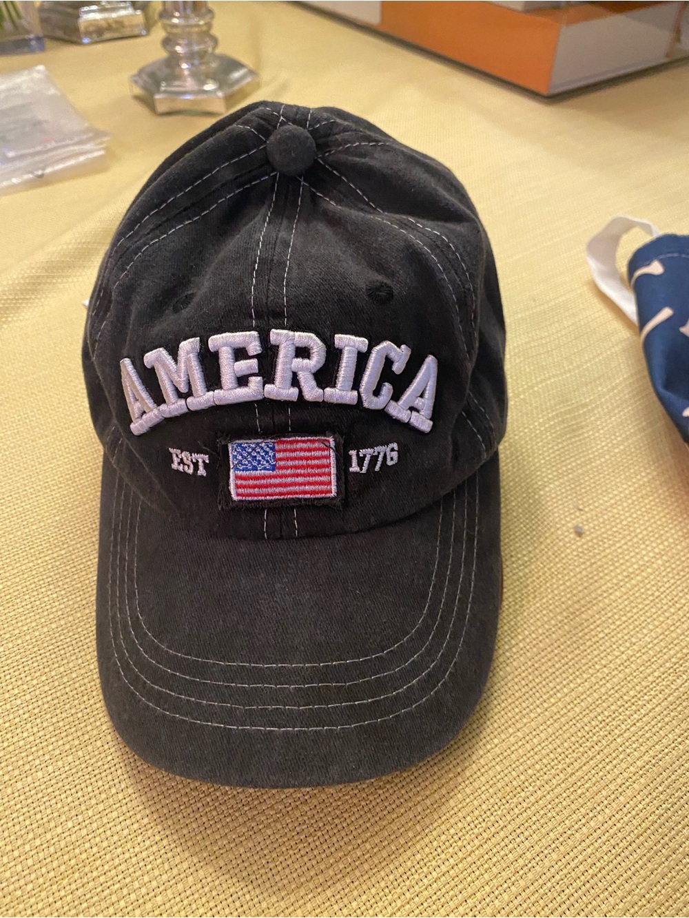 America Embroidered Baseball Cap with USA Flag